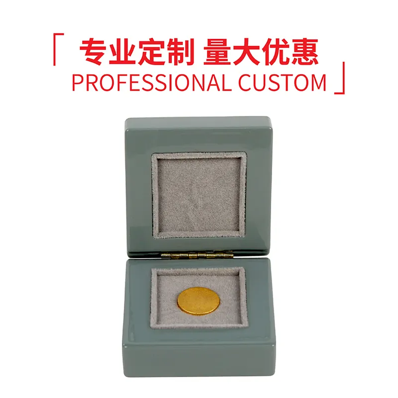 亮光漆木盒企业纪念币勋章礼盒 整体展示